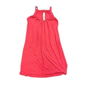 LA Made Maternity Pink V Neck Tank Mini Dress Size S NWT